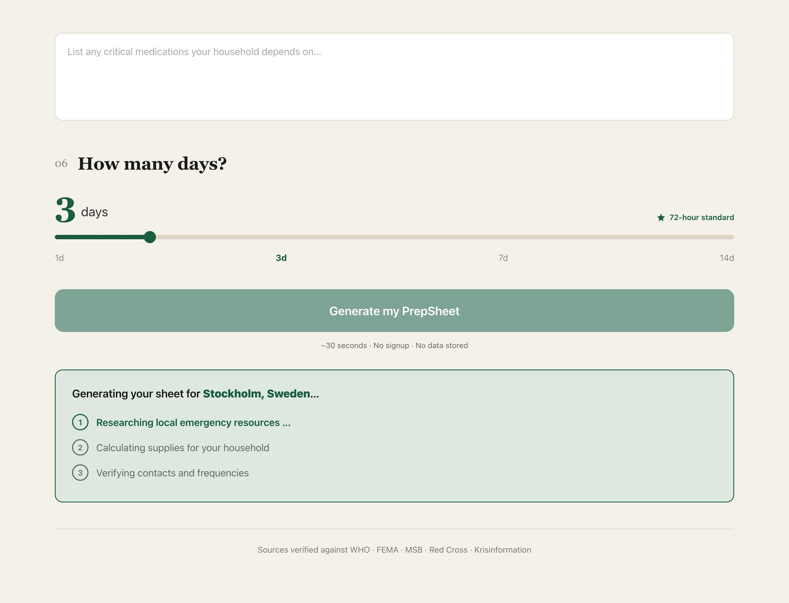 PrepSheet screenshot 3